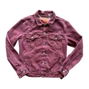 Levis Red Type 3 Denim Trucker Jacket Size Small